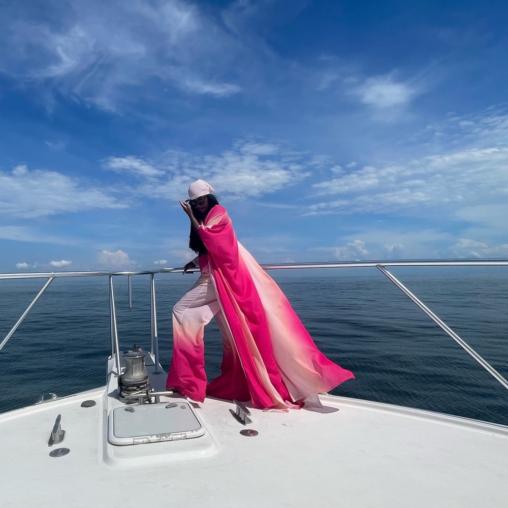 Whatjordywore 3pc ombré bathing suit cover up